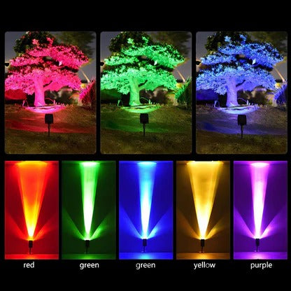 Solar LED Spotlight With Adjustable Multi-Zoom Beam For Outdoors