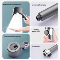 Showerhead High-Pressure Adjustable Spray With Water-Saving Settings Chrome Finish