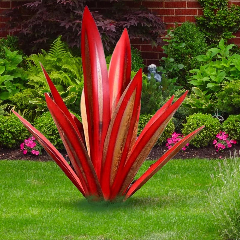 Metal Decorative Plant Sculpture Agave Americana For Indoor Outdoor Decor