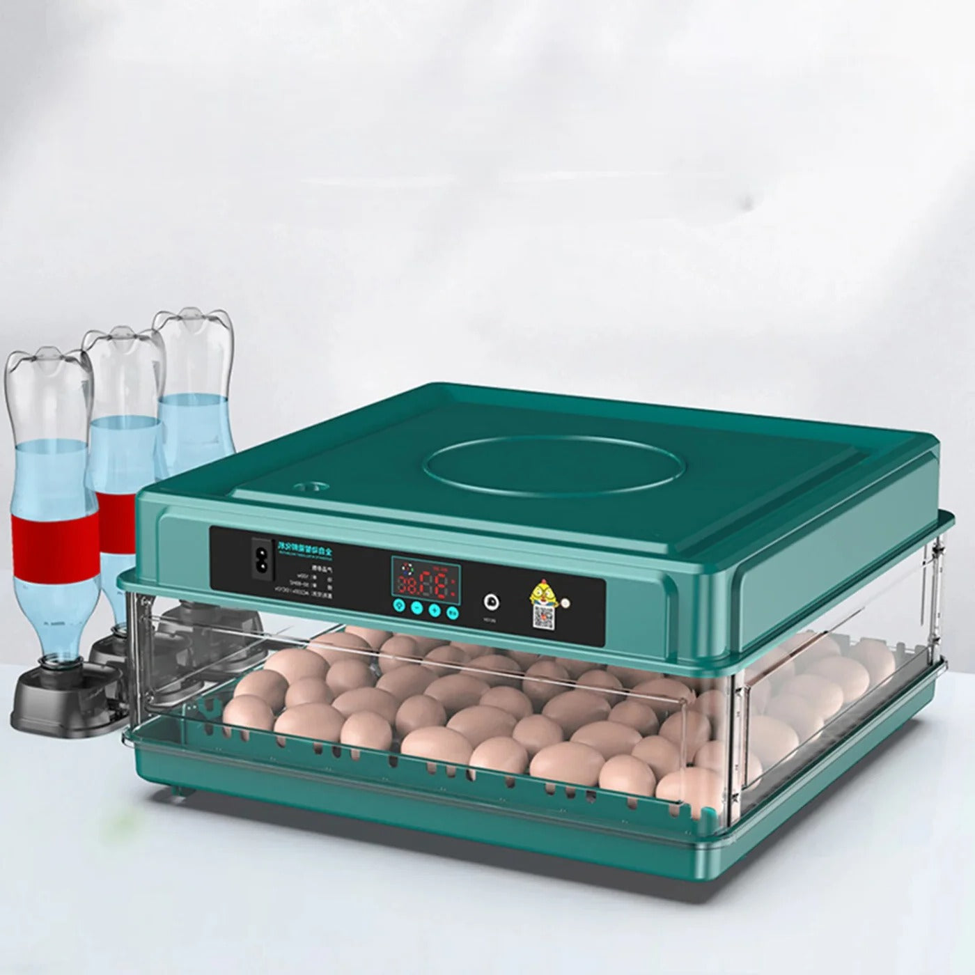 Digital Egg Incubator, Adjustable Tray, EU Plug, Light Tester, Turner For Birds
