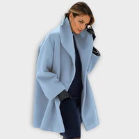 Women's Windproof Wool Coat With Luxe Faux-Fur Collar And Warm Lining