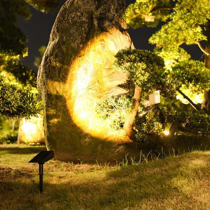 Solar LED Spotlight With Adjustable Multi-Zoom Beam For Outdoors