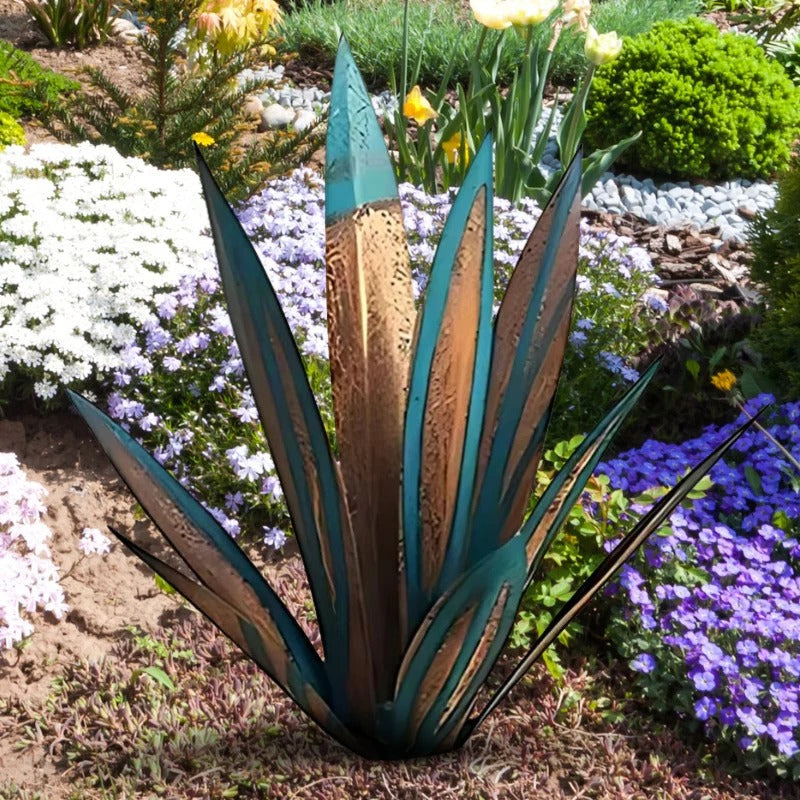 Metal Decorative Plant Sculpture Agave Americana For Indoor Outdoor Decor