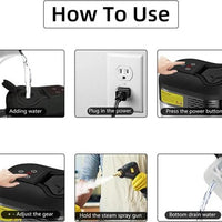 High-Pressure Steam Cleaning Tool For Grout, Tile, Upholstery And Outdoor Surfaces