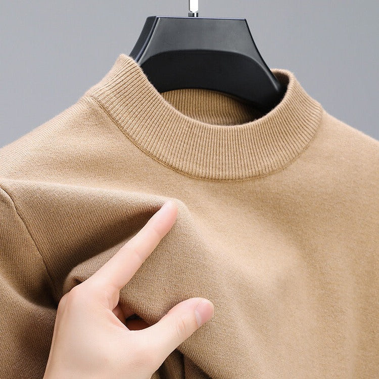 Men's Cashmere Sweater With Elegant Hem And Refined Tailoring