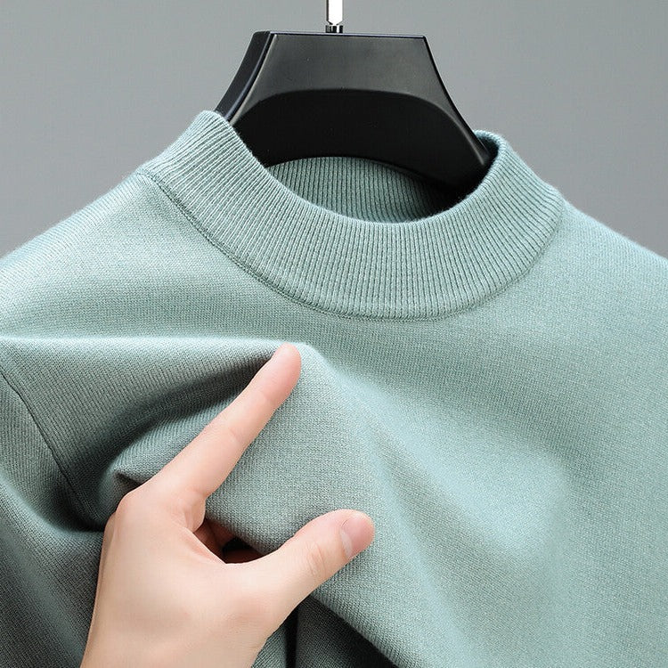 Men's Cashmere Sweater With Elegant Hem And Refined Tailoring