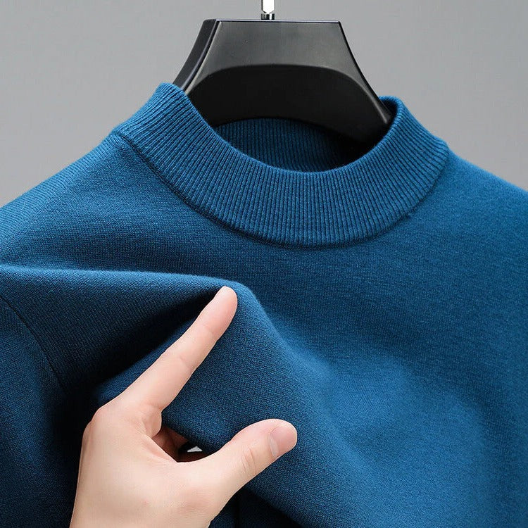 Men's Cashmere Sweater With Elegant Hem And Refined Tailoring