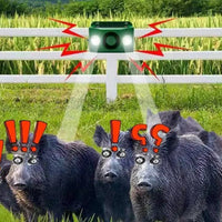 Solar Warning Lights With Beast-Repellent Sensors For Outdoor Protection