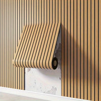 3D PVC Wall Panels Peel-and-Stick With Textured Wood Grain Finish