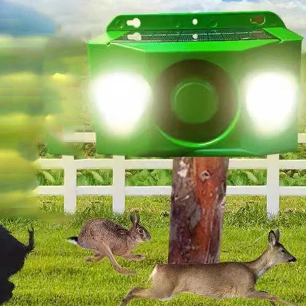 Solar Warning Lights With Beast-Repellent Sensors For Outdoor Protection