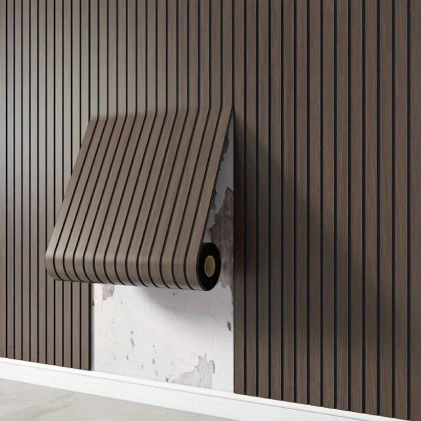 3D PVC Wall Panels Peel-and-Stick With Textured Wood Grain Finish