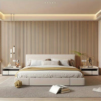 3D PVC Wall Panels Peel-and-Stick With Textured Wood Grain Finish