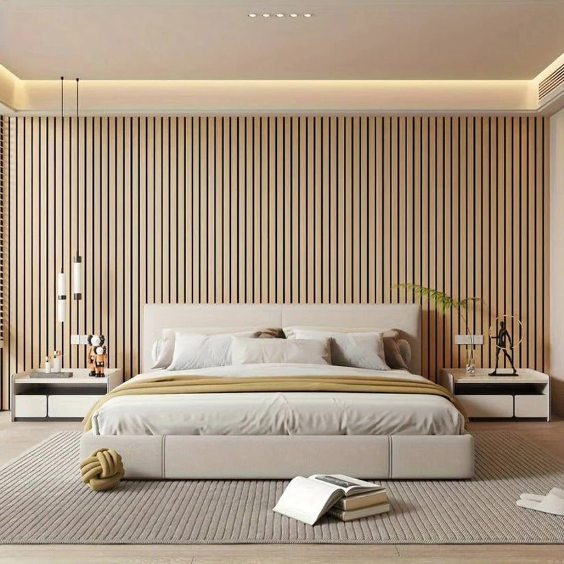 3D PVC Wall Panels Peel-and-Stick With Textured Wood Grain Finish