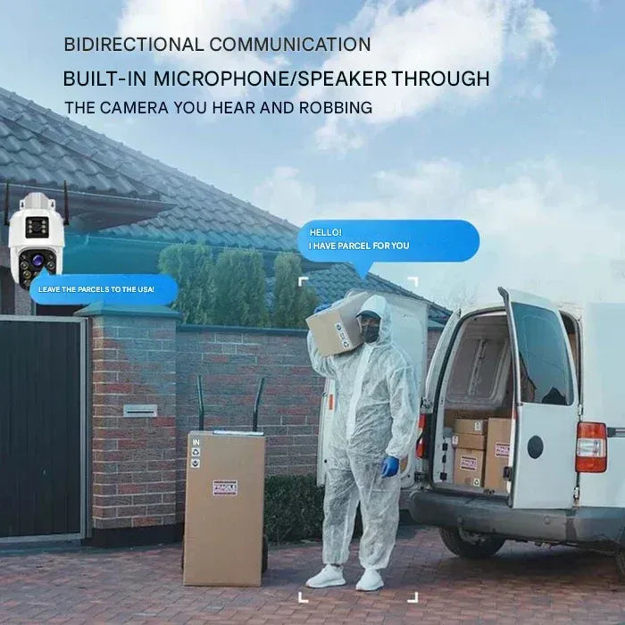 4K Wireless Security Camera DualGuard Dual-Lens Outdoor Night Vision Two-Way Audio