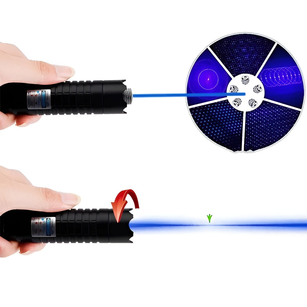 Tactical Flashlight With Integrated Laser Sight And Adjustable Beam