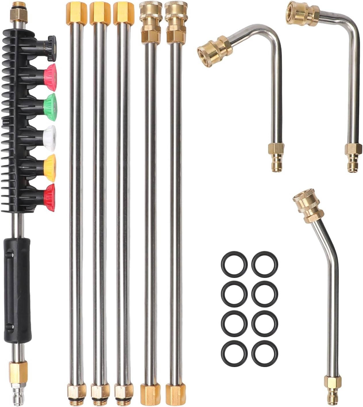 Telescoping Pressure Washer Wand 4000 PSI For Roof, Gutter, And Wall Cleaning