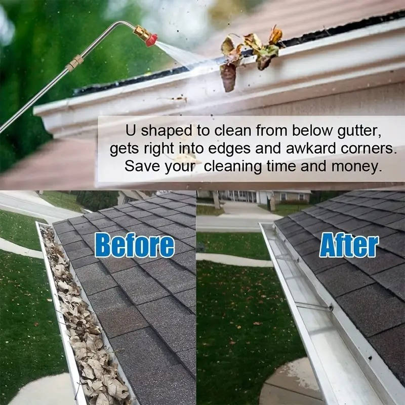 Telescoping Pressure Washer Wand 4000 PSI For Roof, Gutter, And Wall Cleaning