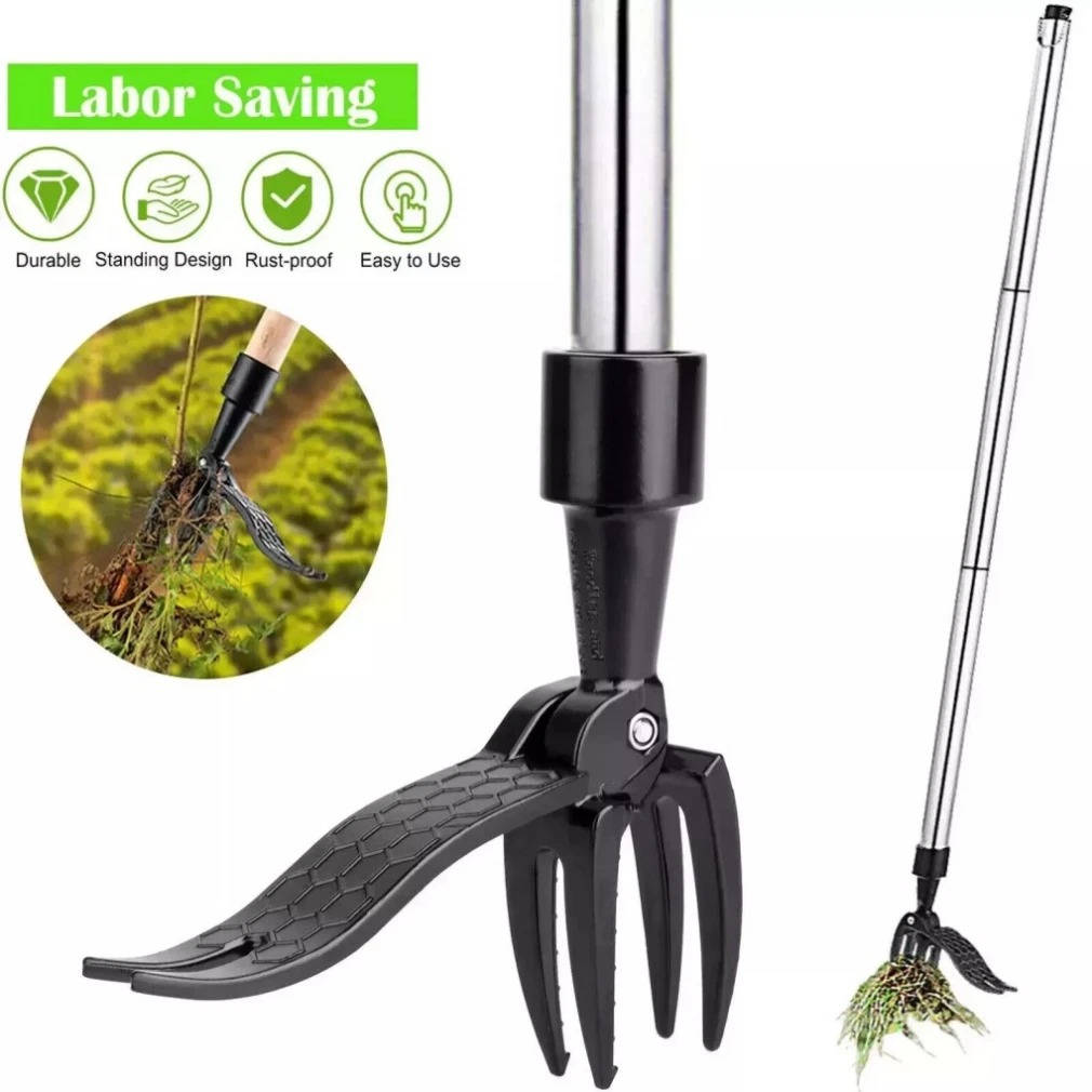 Weed Puller Stand Up Long Handle Garden Tool For Easy Weeding