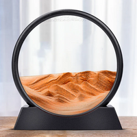 Sand Art Seascape Motion Frame With Flowing Beach Sand Display