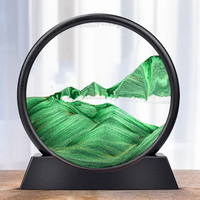 Sand Art Seascape Motion Frame With Flowing Beach Sand Display