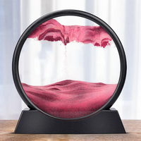 Sand Art Seascape Motion Frame With Flowing Beach Sand Display