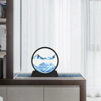 Sand Art Seascape Motion Frame With Flowing Beach Sand Display