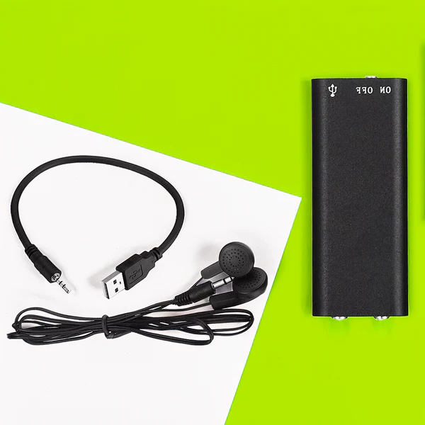 Voice-Activated Recorder Compact Portable Mini Digital USB Rechargeable Long Battery