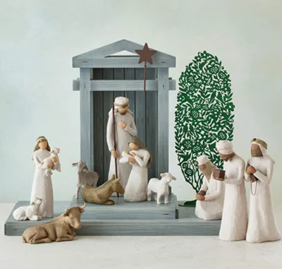 Nativity Set 20-Piece Complete Figurine Collection For Holiday Display