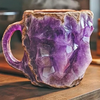 Coffee Mugs With Mineral Crystal Texture New Stylish Drinkware Set