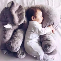 Cuddle Pillow Baby Elephant Plush for Nursery, Soft Stuffed Toy