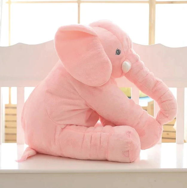 Cuddle Pillow Baby Elephant Plush for Nursery, Soft Stuffed Toy