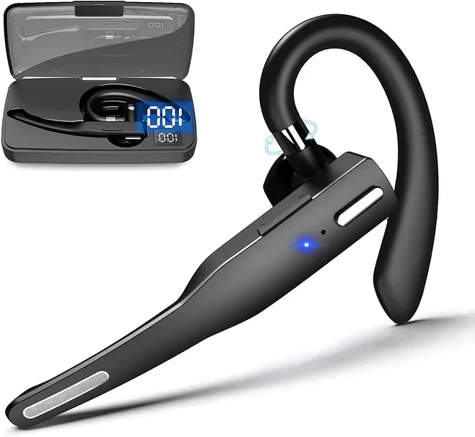 Bluetooth Headset Wireless 5.1 Dual Mic Noise Cancelling Trucker Earpiece