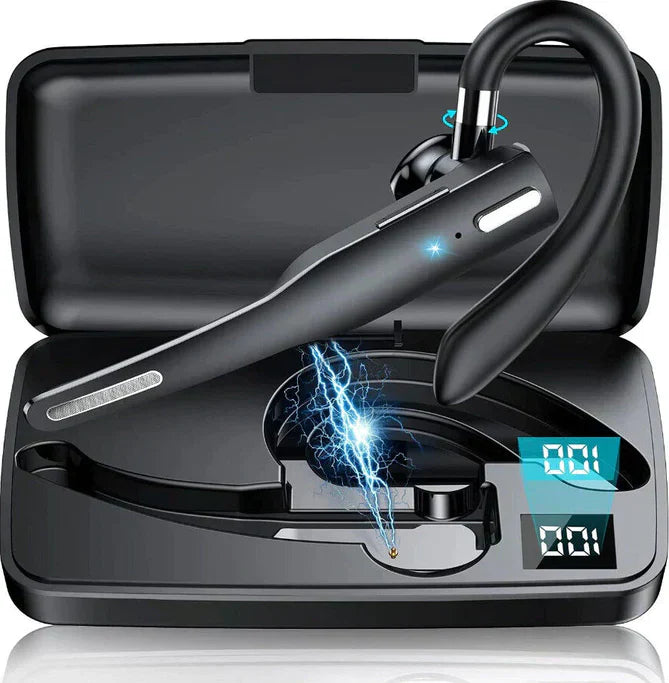 Bluetooth Headset Wireless 5.1 Dual Mic Noise Cancelling Trucker Earpiece