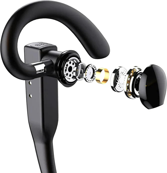 Bluetooth Headset Wireless 5.1 Dual Mic Noise Cancelling Trucker Earpiece