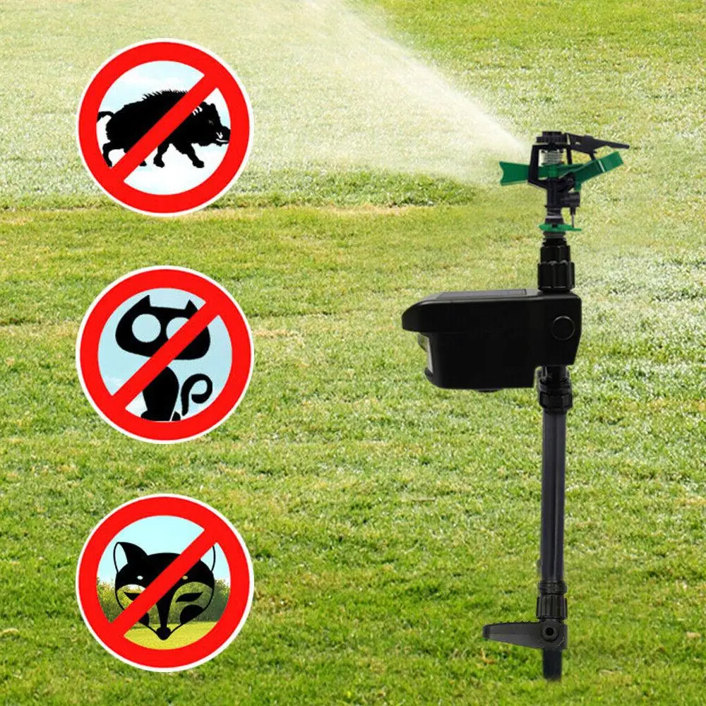 Motion-Activated Garden Sprinkler For Animal Repellent With Sensor