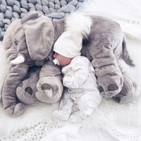 Cuddle Pillow Baby Elephant Plush for Nursery, Soft Stuffed Toy