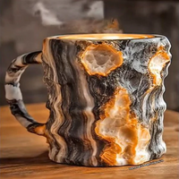 Coffee Mugs With Mineral Crystal Texture New Stylish Drinkware Set