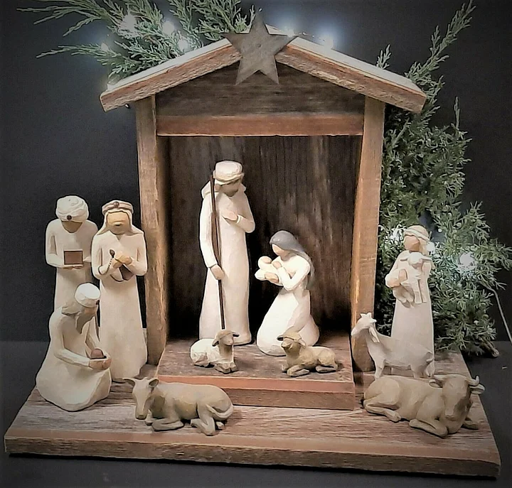 Nativity Set 20-Piece Complete Figurine Collection For Holiday Display
