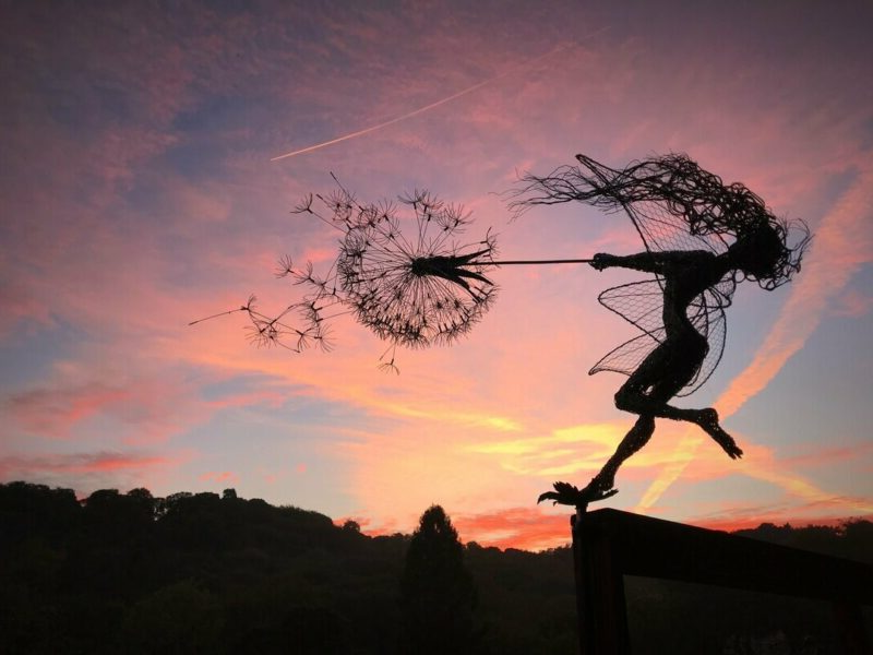 Garden Decoration Featuring Naughty Spirits Dancing Wonderland Yard Ornament