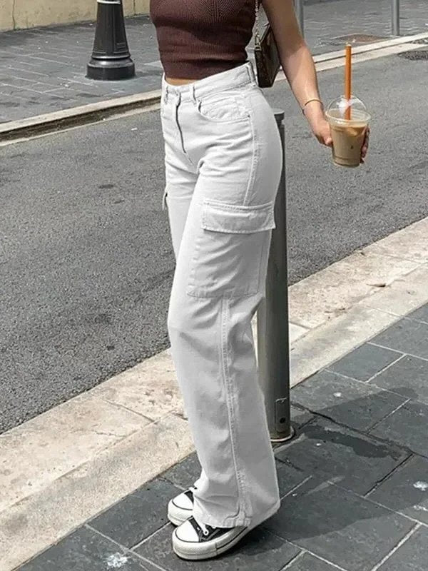 Cargo Pants With Adjustable Waist And Straight Fit For Everyday Wear