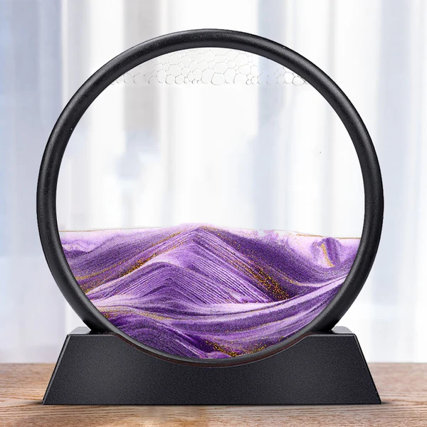 Sand Art Seascape Motion Frame With Flowing Beach Sand Display