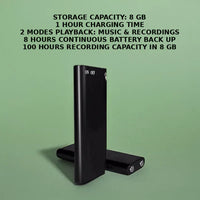 Voice-Activated Recorder Compact Portable Mini Digital USB Rechargeable Long Battery
