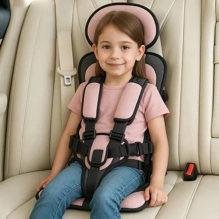 Child Car Travel Seat With Safety Harness For Secure Vehicle Use