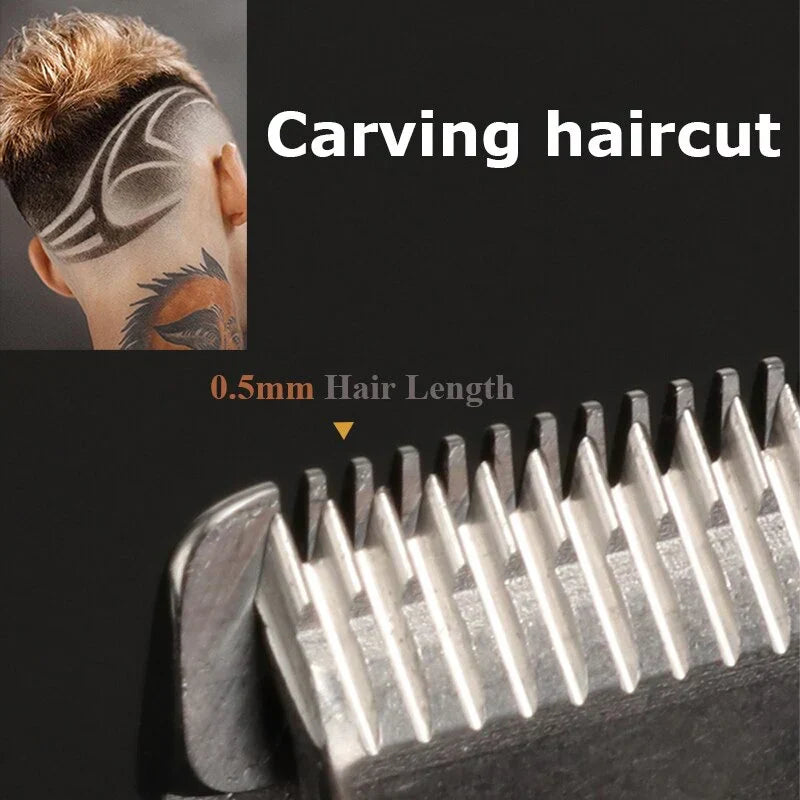 Men's Hair Clippers Gold Cordless Set With Professional Trimmer
