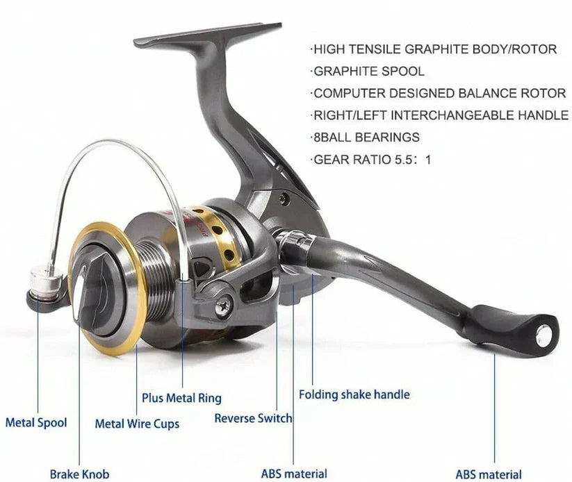 Telescopic Fishing Rod And Reel Combo Carbon Fiber For Saltwater And Freshwater