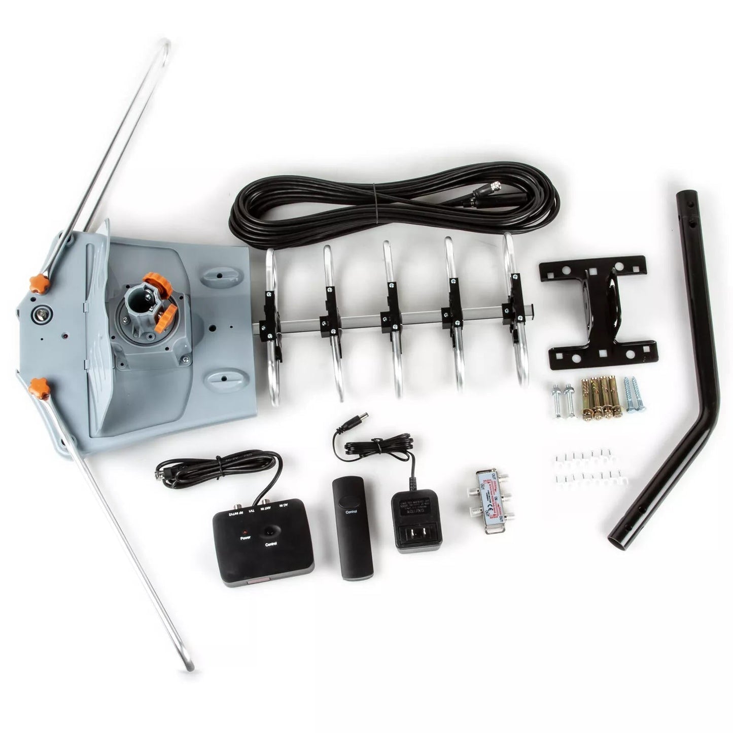 TV Antenna Long Range Digital HD 360° Directional Motor And Mounting Pole