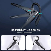 Bluetooth Headset Wireless 5.1 Dual Mic Noise Cancelling Trucker Earpiece