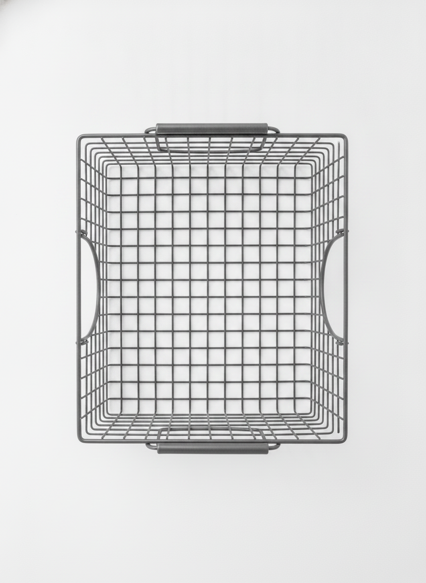 Dark Gray Stackable Wire Storage Basket - Storage Items for kitchen