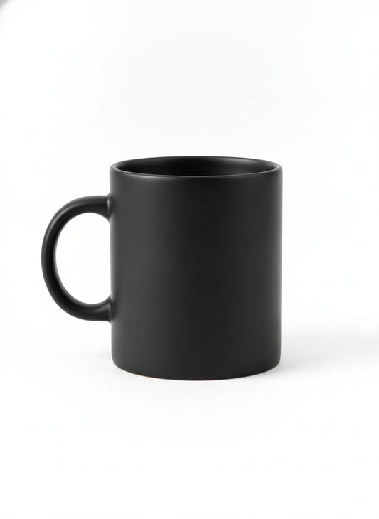 Black Matte Ceramic Coffee Mug - Mugs