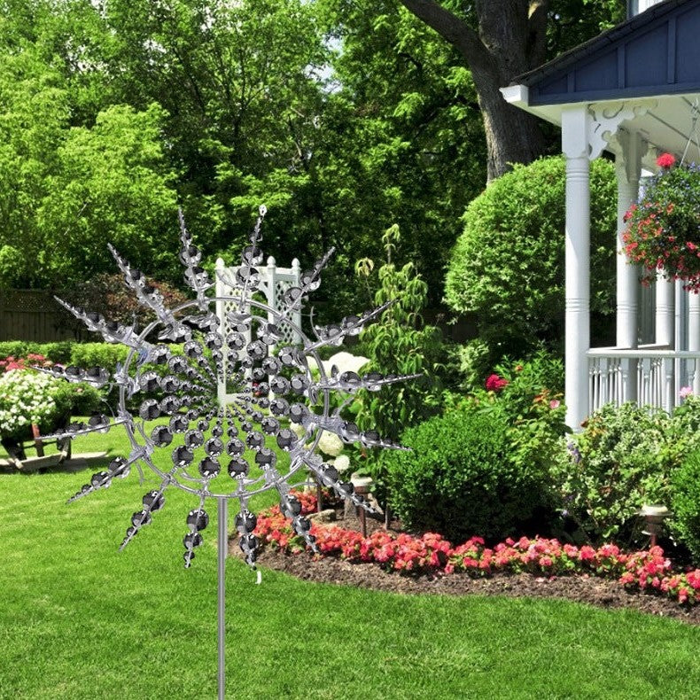 Kinetic Metal Windmill Spinner Anti-Rust Magical Outdoor Garden Decor